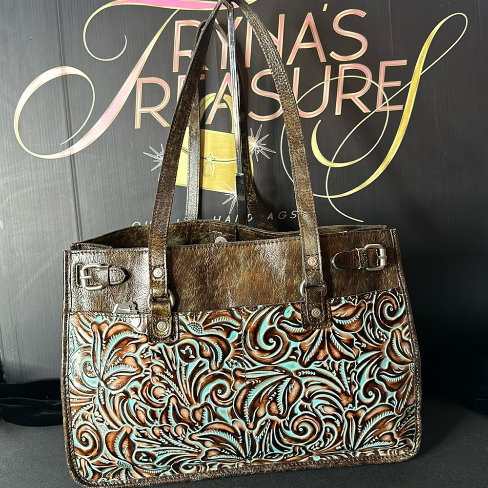 Patricia Nash Olivenza Tool Turquoise Purse